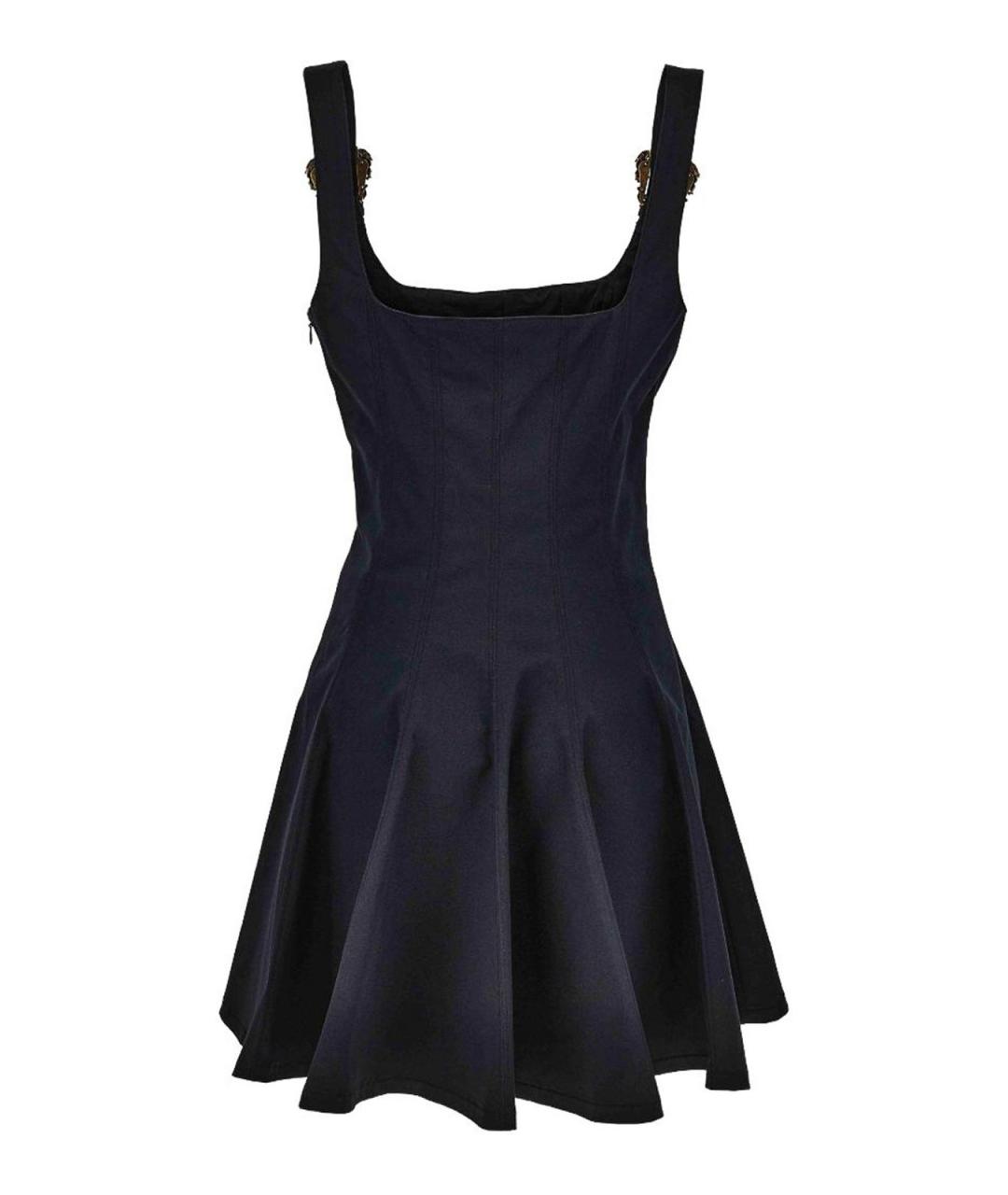 VERSACE JEANS COUTURE Черное хлопковое повседневное платье, фото 2