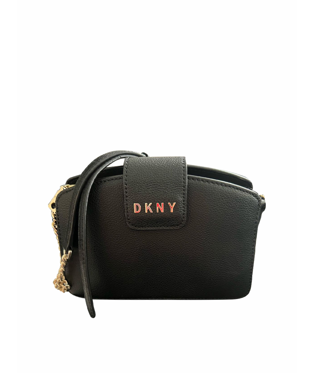 DKNY Черная кожаная сумка тоут, фото 1