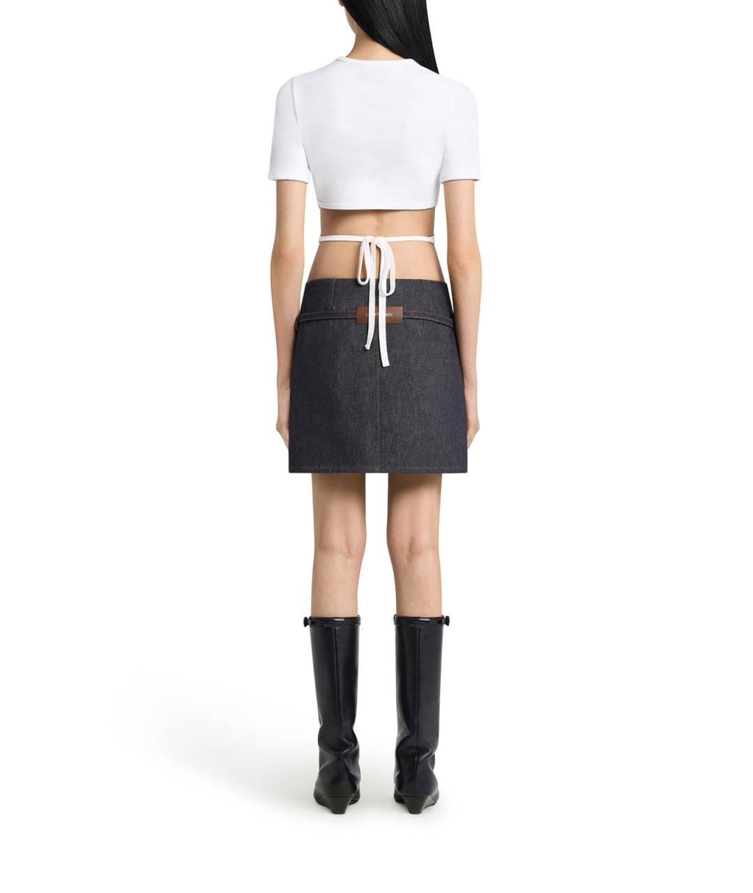 COURREGES Белая хлопковая футболка, фото 4