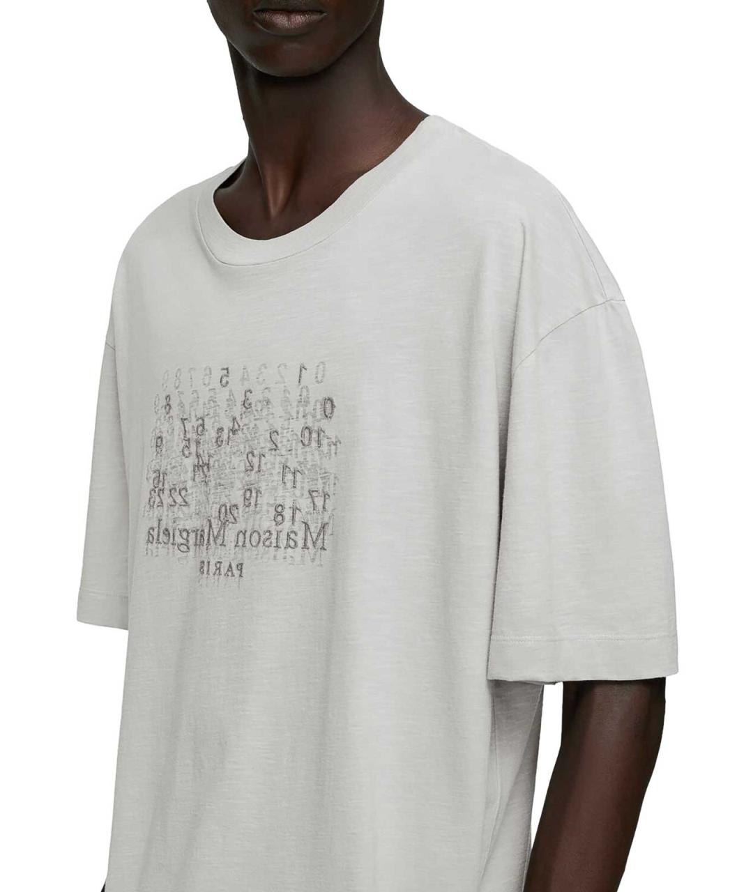 MAISON MARGIELA Серая хлопковая футболка, фото 5