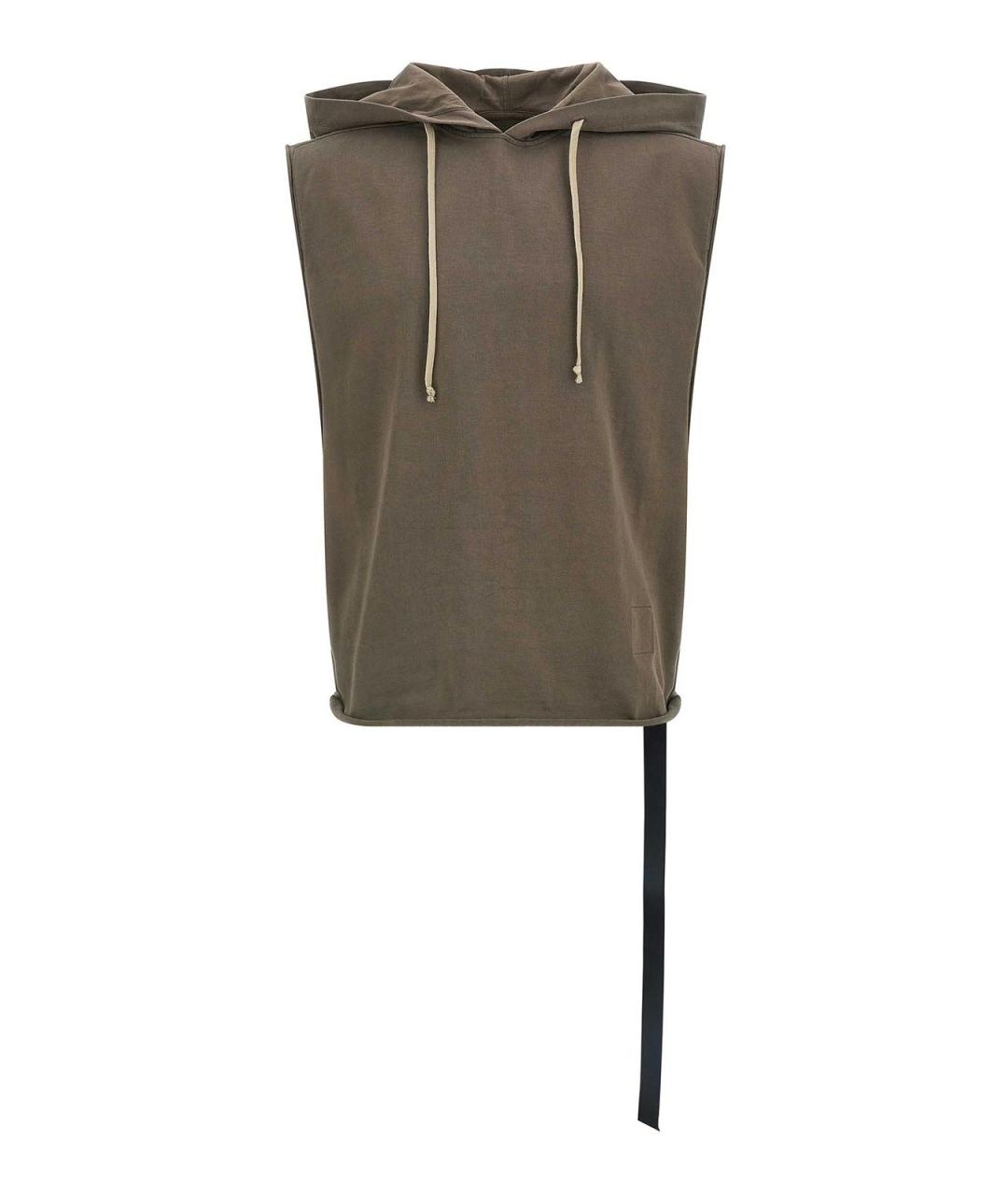 RICK OWENS DRKSHDW Коричневая хлопковая майка, фото 1