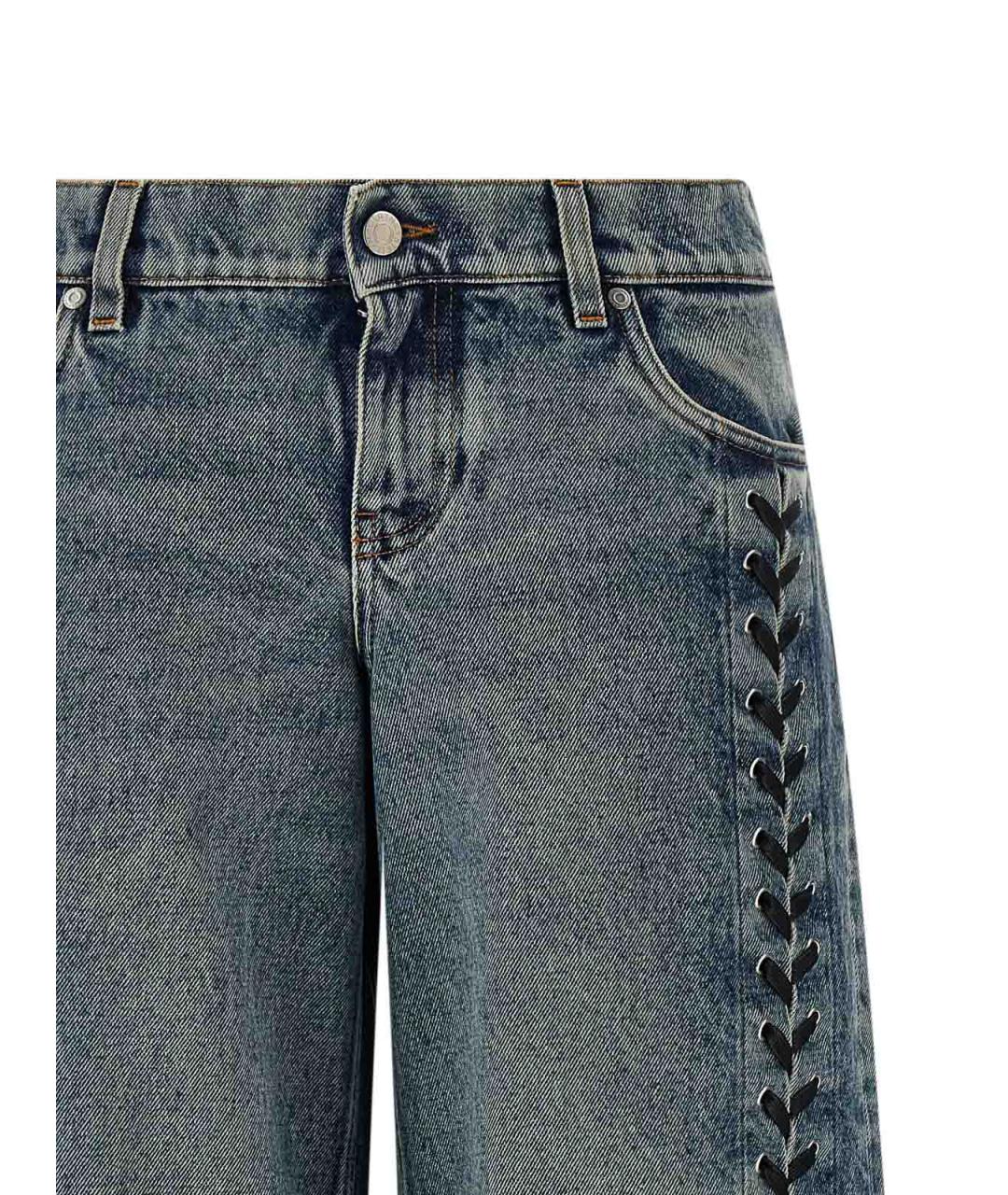 STELLA MCCARTNEY Синие хлопковые прямые джинсы, фото 3