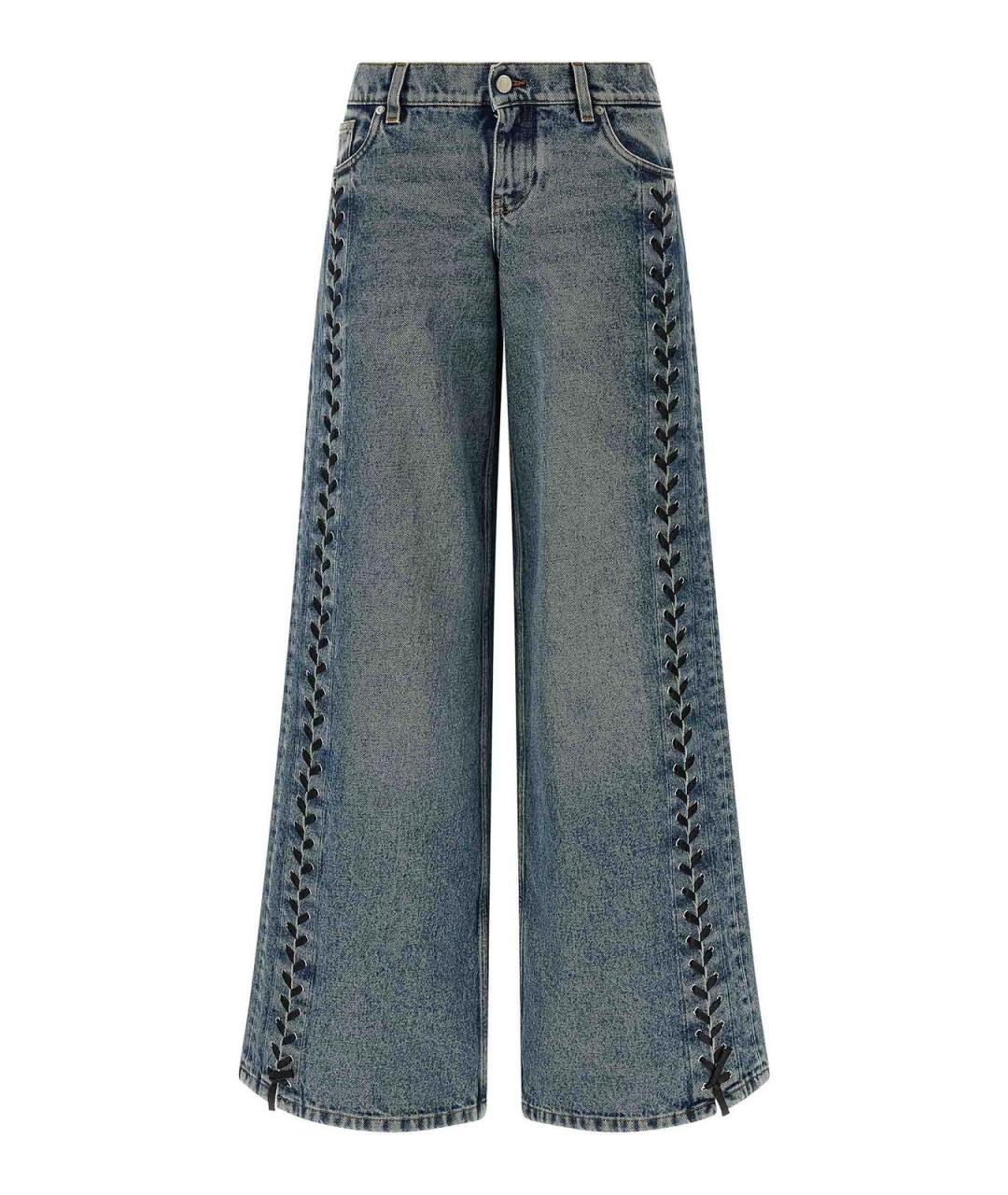 STELLA MCCARTNEY Синие хлопковые прямые джинсы, фото 1