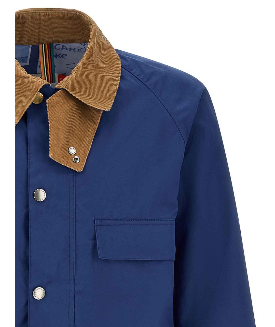 BARBOUR Синяя хлопковая кэжуал рубашка, фото 4
