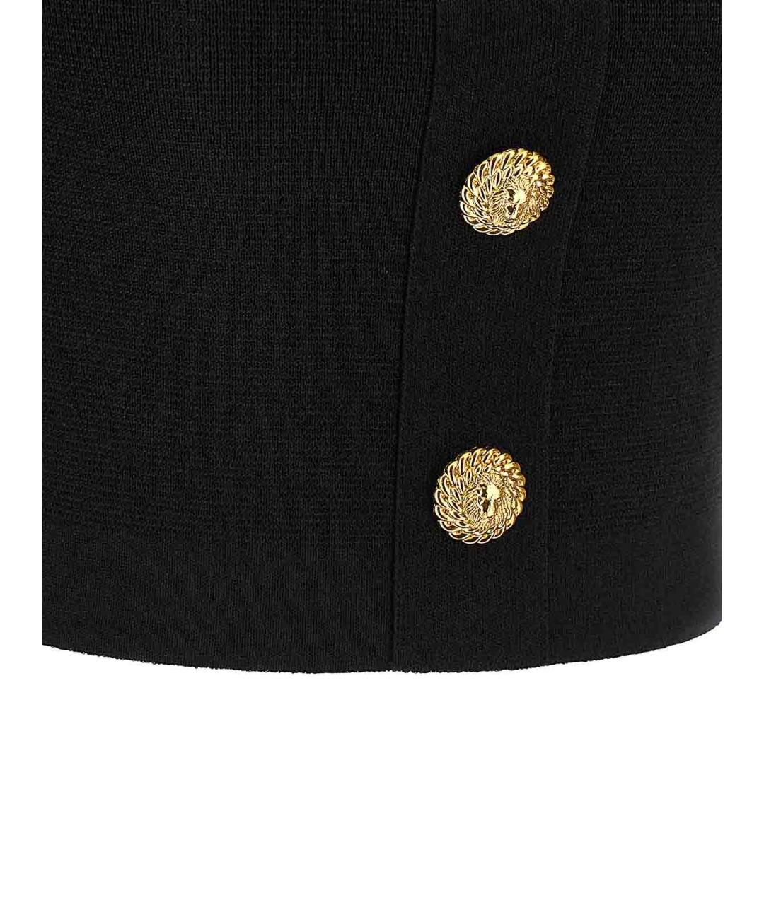 BALMAIN Черная вискозная майка, фото 4
