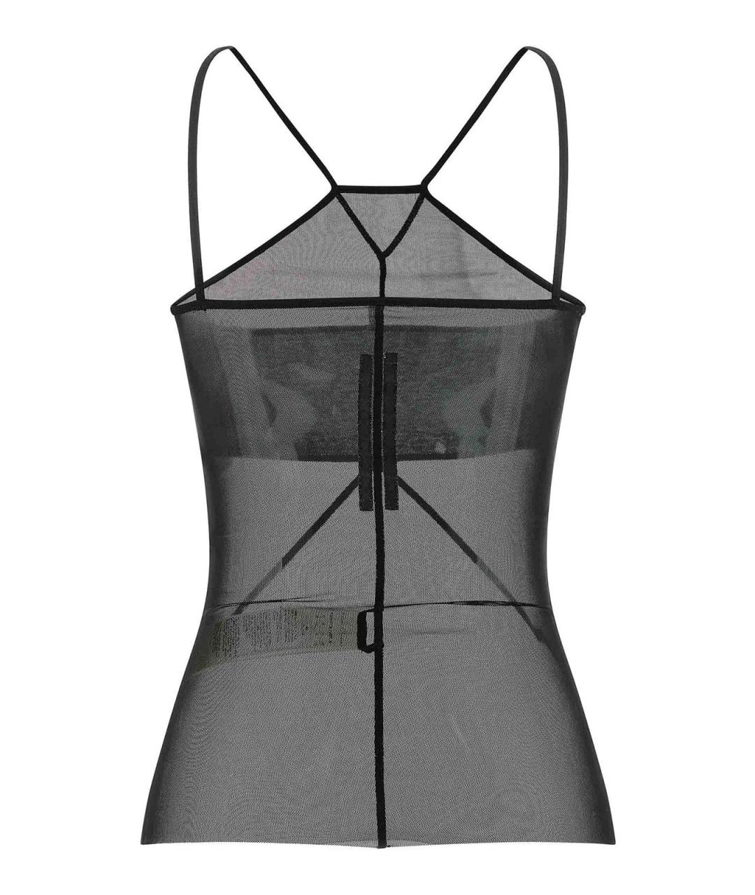 RICK OWENS Черная хлопковая майка, фото 2