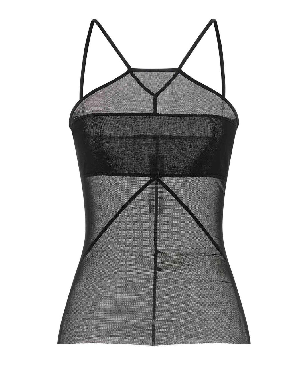 RICK OWENS Черная хлопковая майка, фото 1