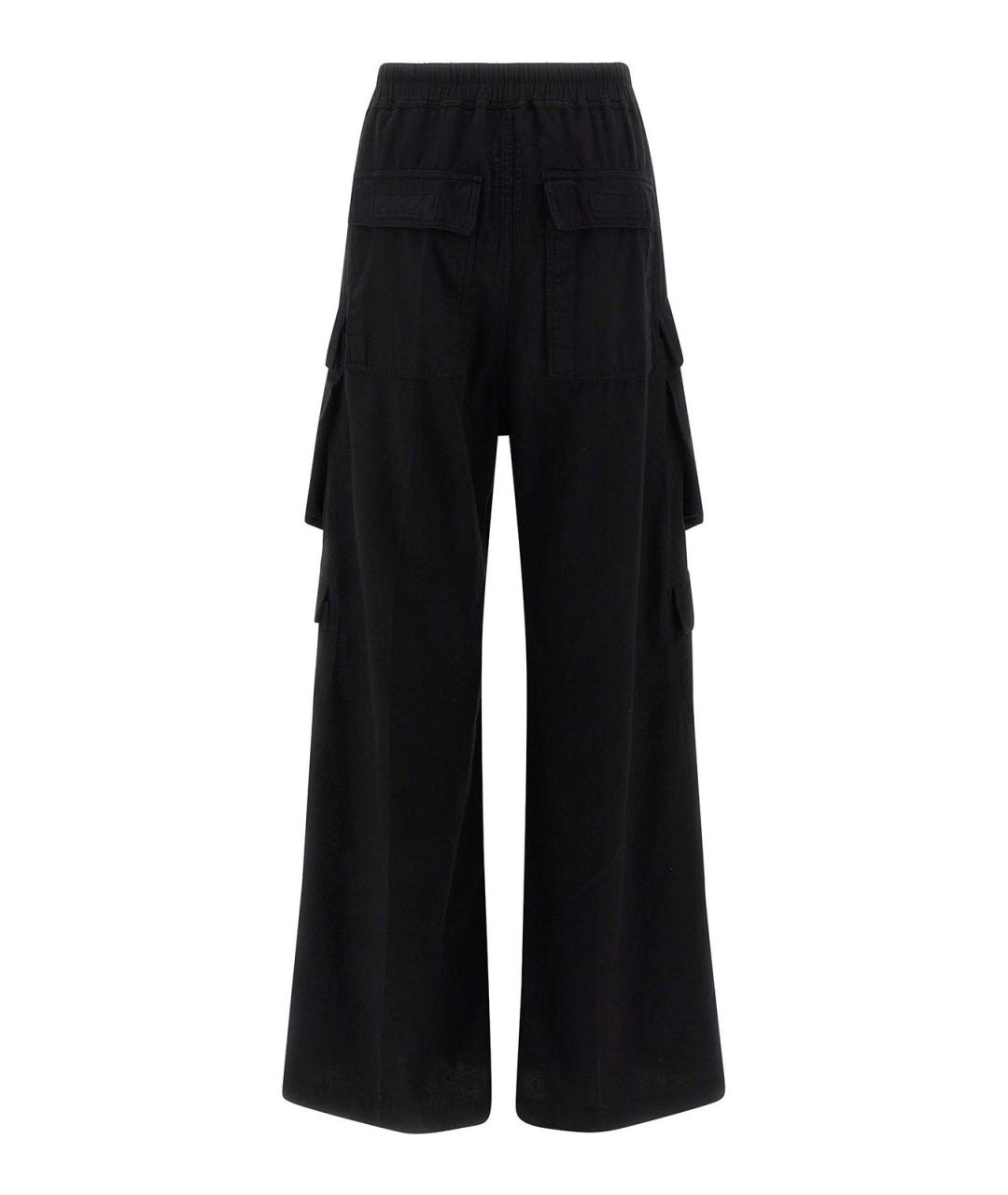 RICK OWENS DRKSHDW Черные хлопковые брюки широкие, фото 2