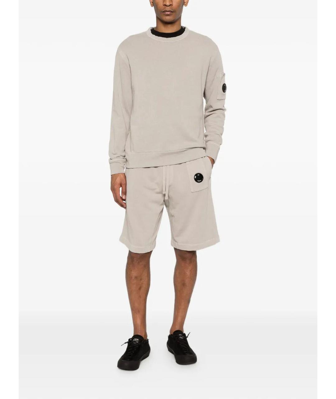 CP COMPANY Серые хлопковые шорты, фото 2