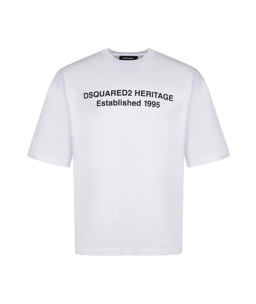 DSQUARED2 Белая хлопковая футболка, фото 1