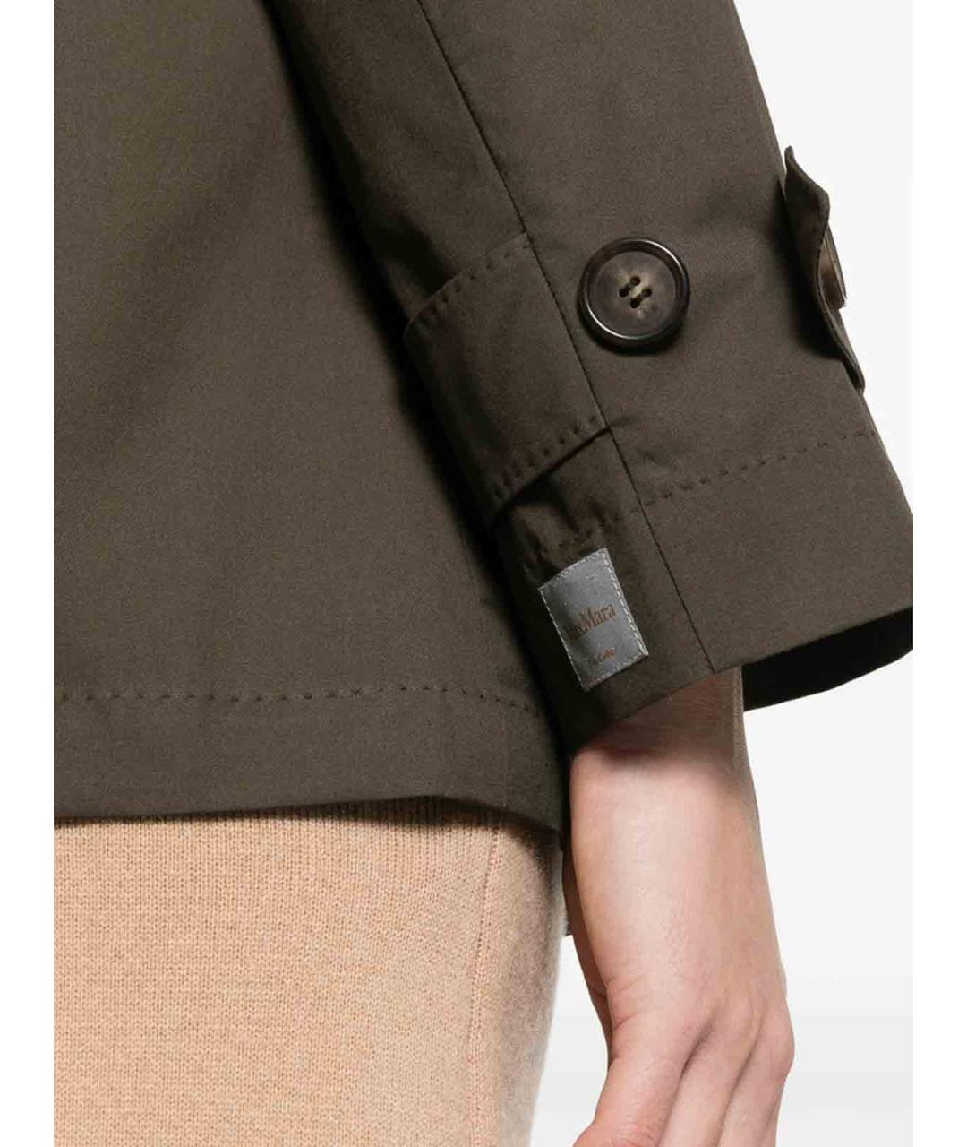 MAX MARA Зеленая полиэстеровая куртка, фото 3