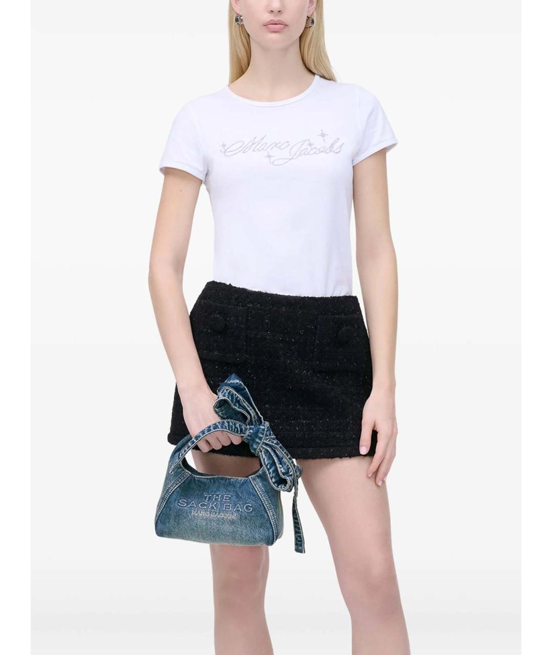 MARC JACOBS Синяя хлопковая сумка с короткими ручками, фото 4