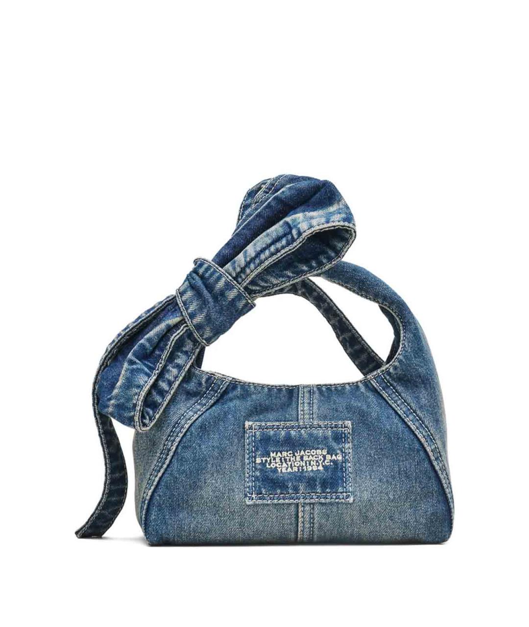 MARC JACOBS Синяя хлопковая сумка с короткими ручками, фото 5
