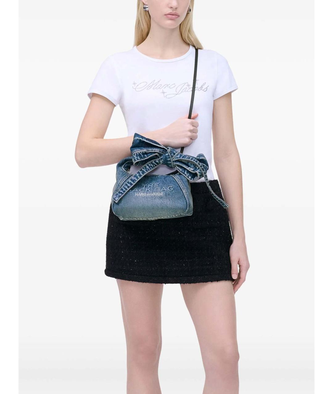 MARC JACOBS Синяя хлопковая сумка с короткими ручками, фото 2