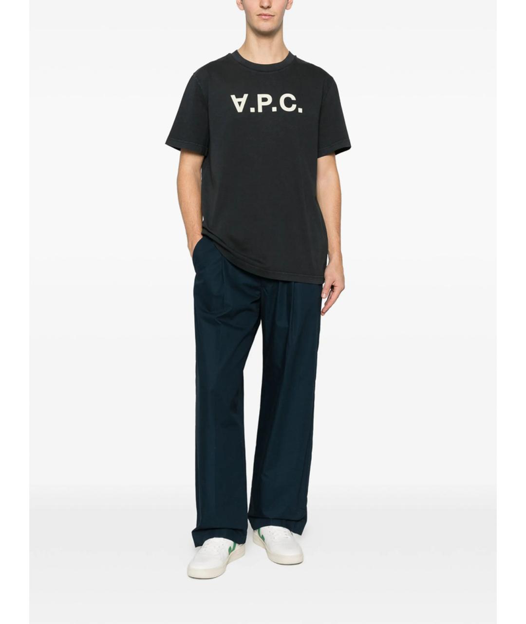 A.P.C. Черная хлопковая футболка, фото 3