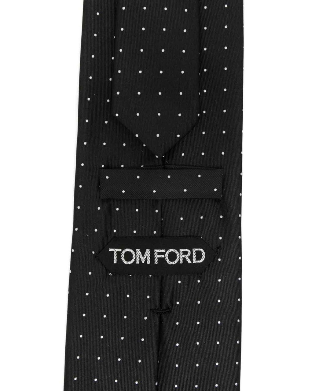 TOM FORD Черный шелковый галстук, фото 3