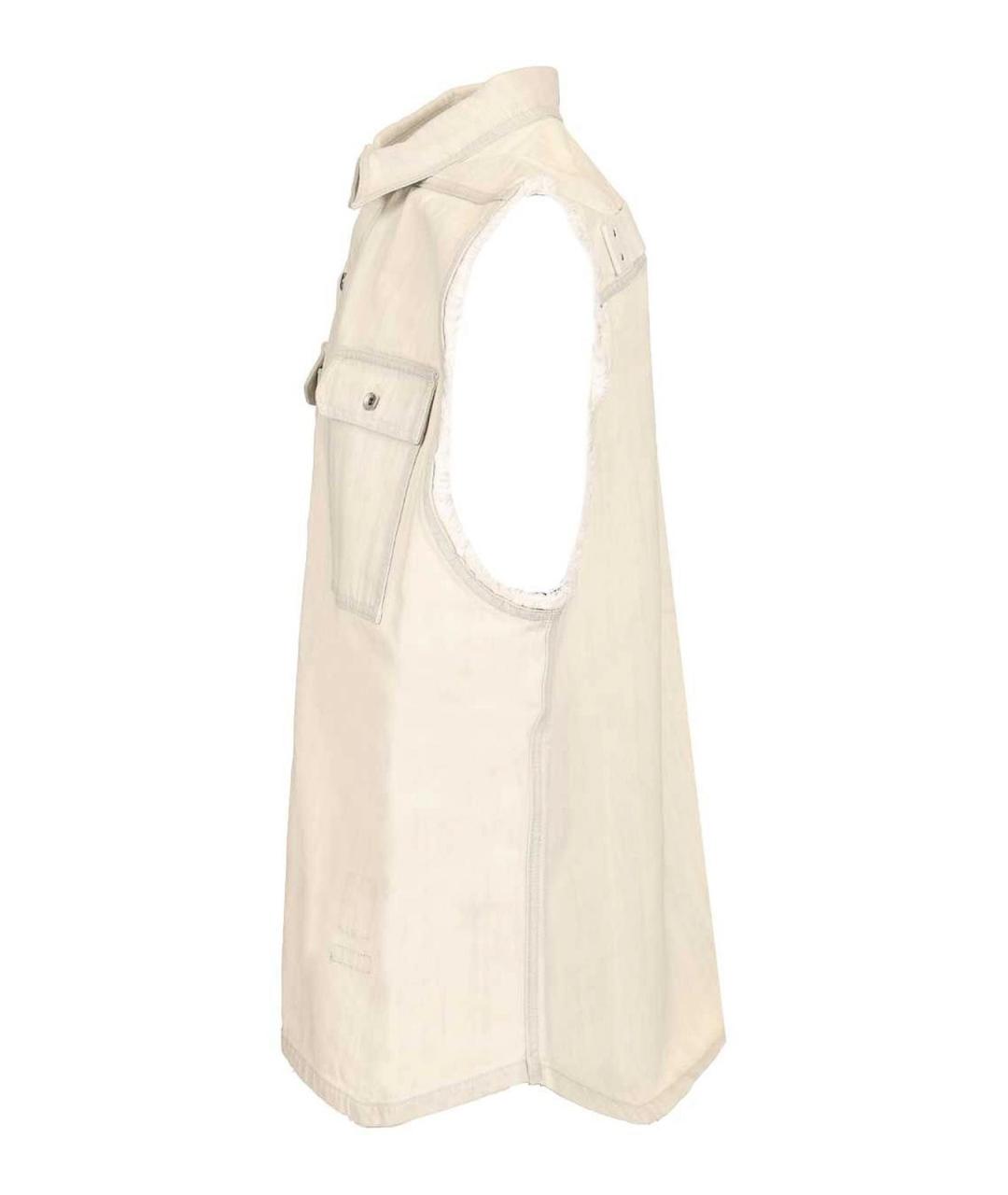 RICK OWENS DRKSHDW Белая хлопковая классическая рубашка, фото 3