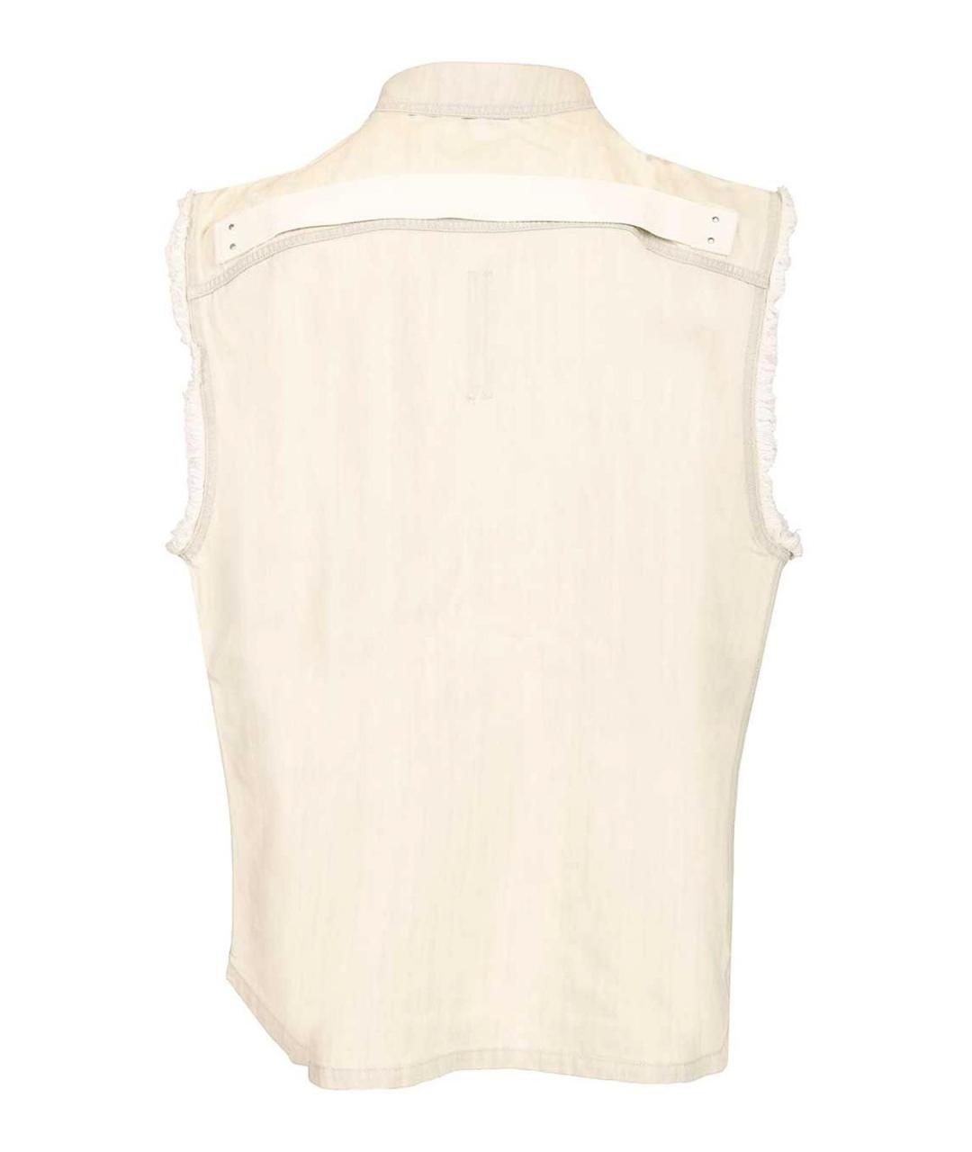 RICK OWENS DRKSHDW Белая хлопковая классическая рубашка, фото 2