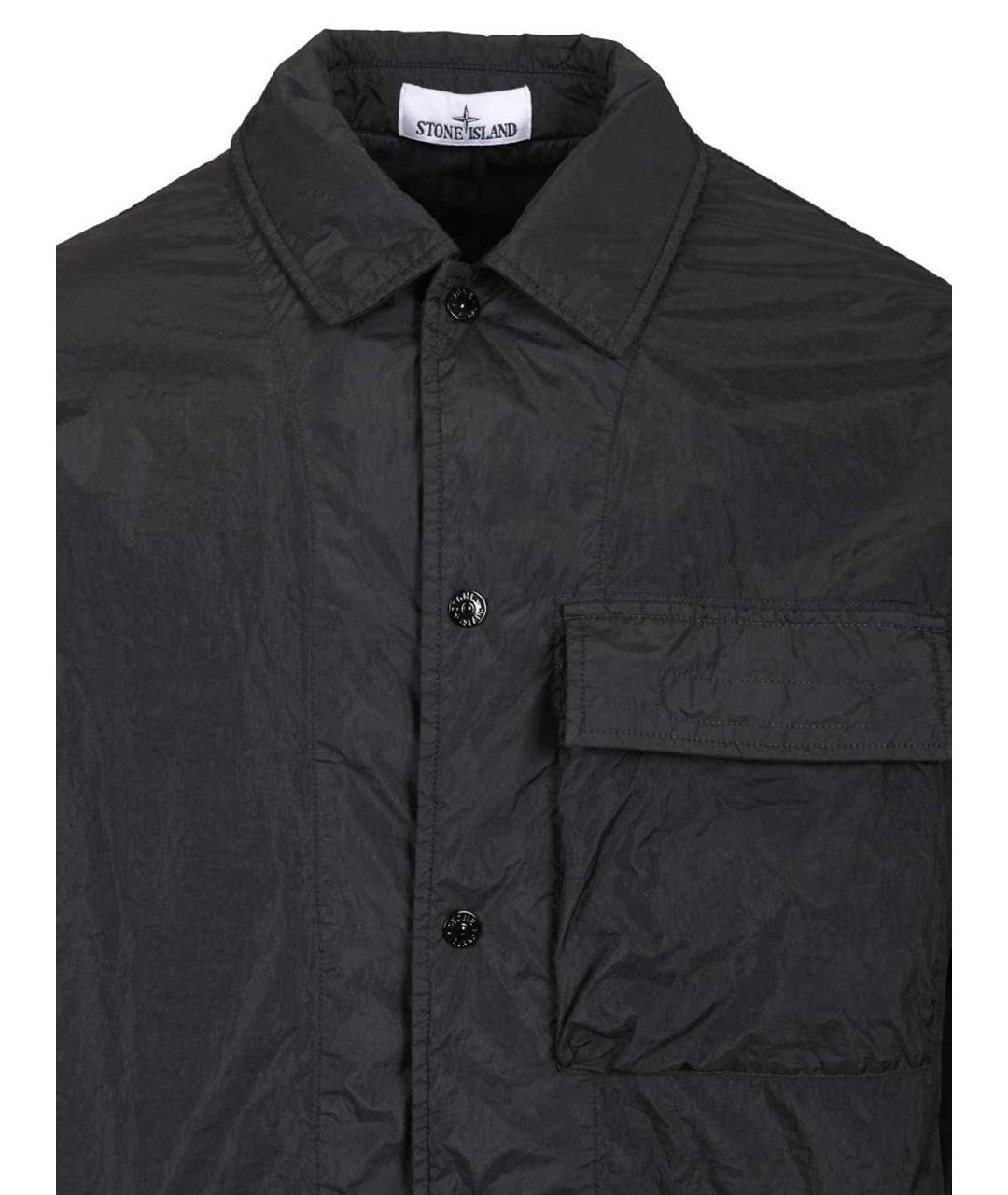 STONE ISLAND Темно-синяя полиамидовая куртка, фото 4