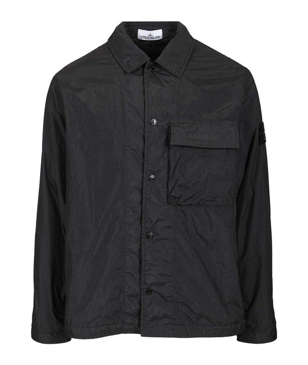 STONE ISLAND Темно-синяя полиамидовая куртка, фото 1