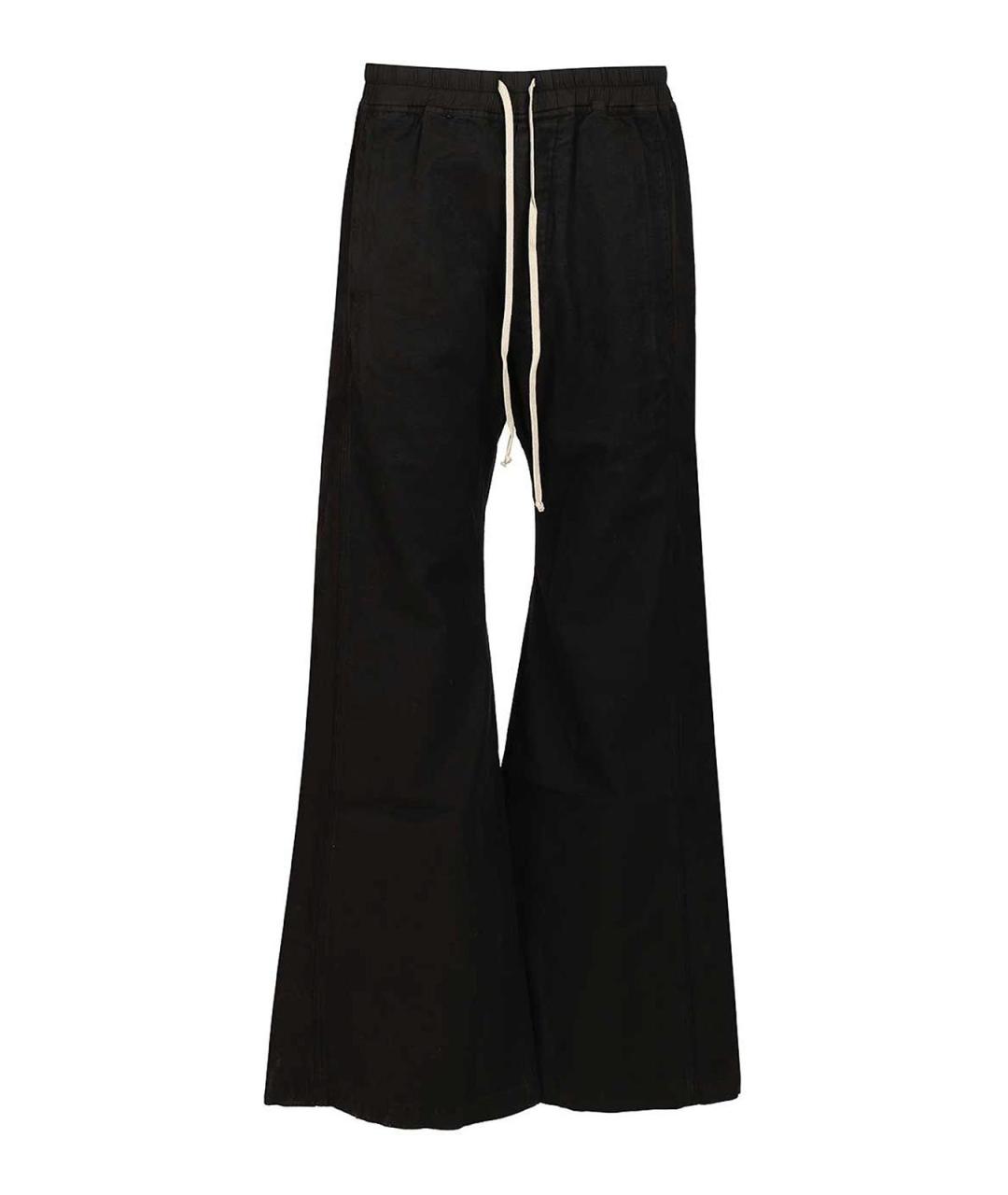 RICK OWENS DRKSHDW Черные хлопковые повседневные брюки, фото 1