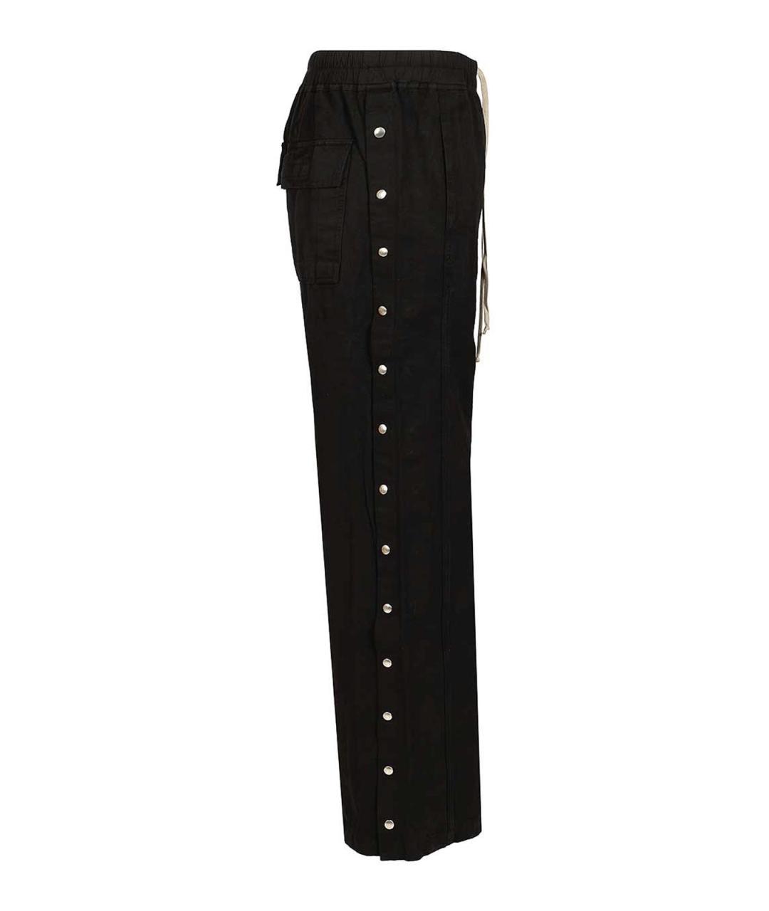 RICK OWENS DRKSHDW Черные хлопковые повседневные брюки, фото 3