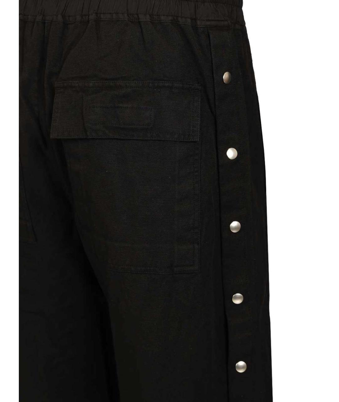 RICK OWENS DRKSHDW Черные хлопковые повседневные брюки, фото 5