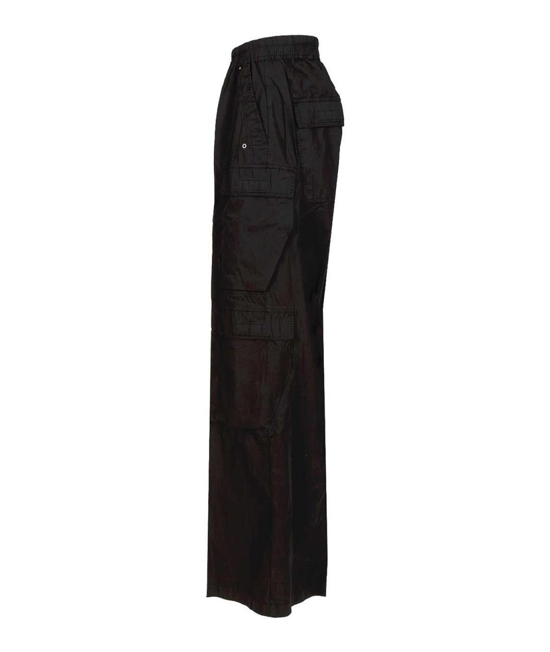 RICK OWENS DRKSHDW Черные хлопковые повседневные брюки, фото 3