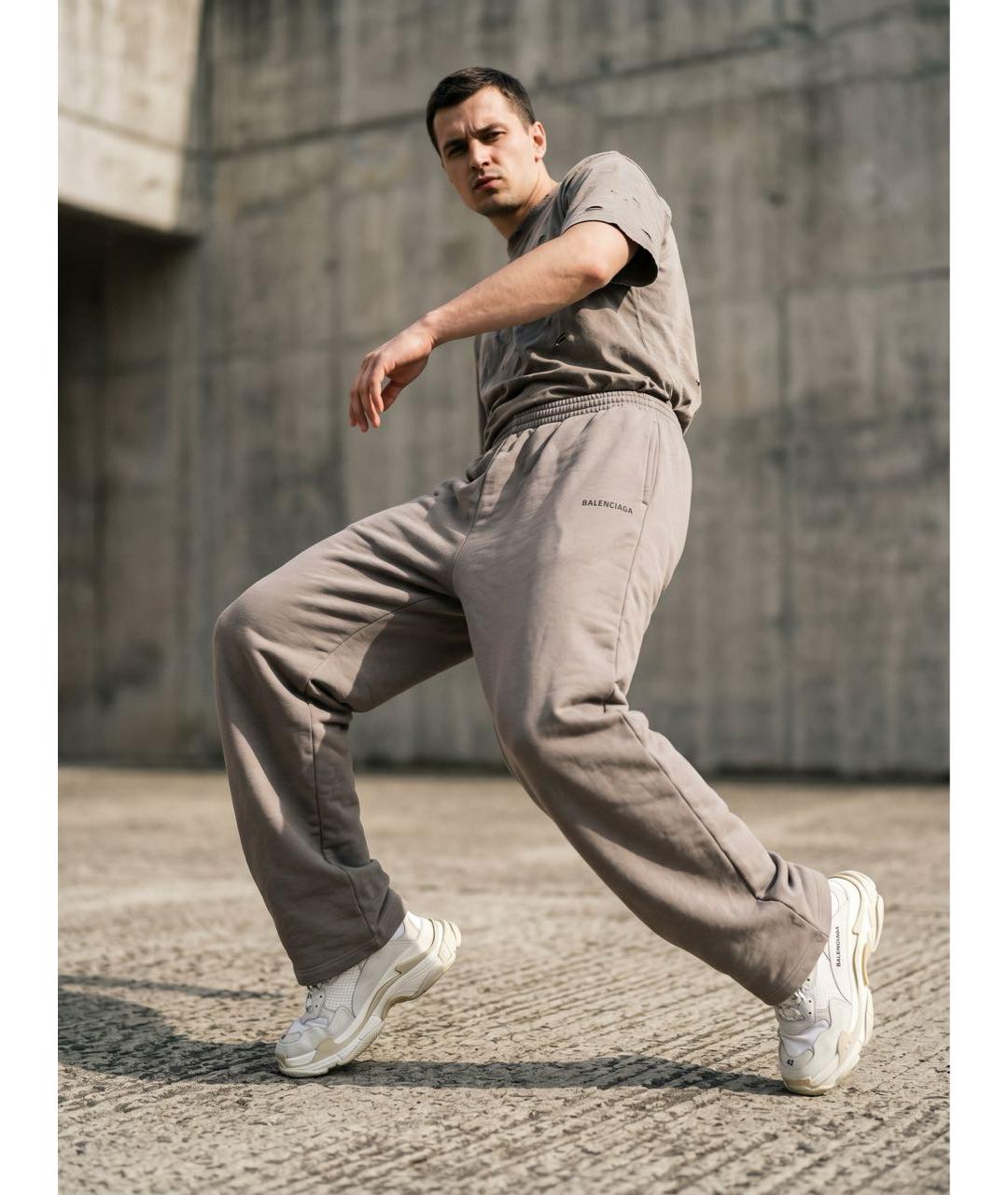 BALENCIAGA Бежевые спортивные брюки и шорты, фото 3