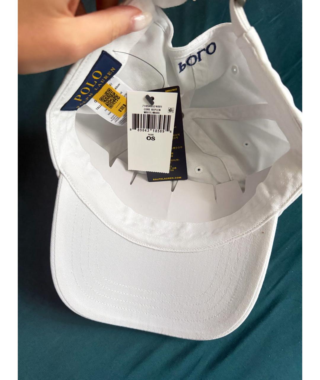 POLO RALPH LAUREN Белая хлопковая кепка, фото 4