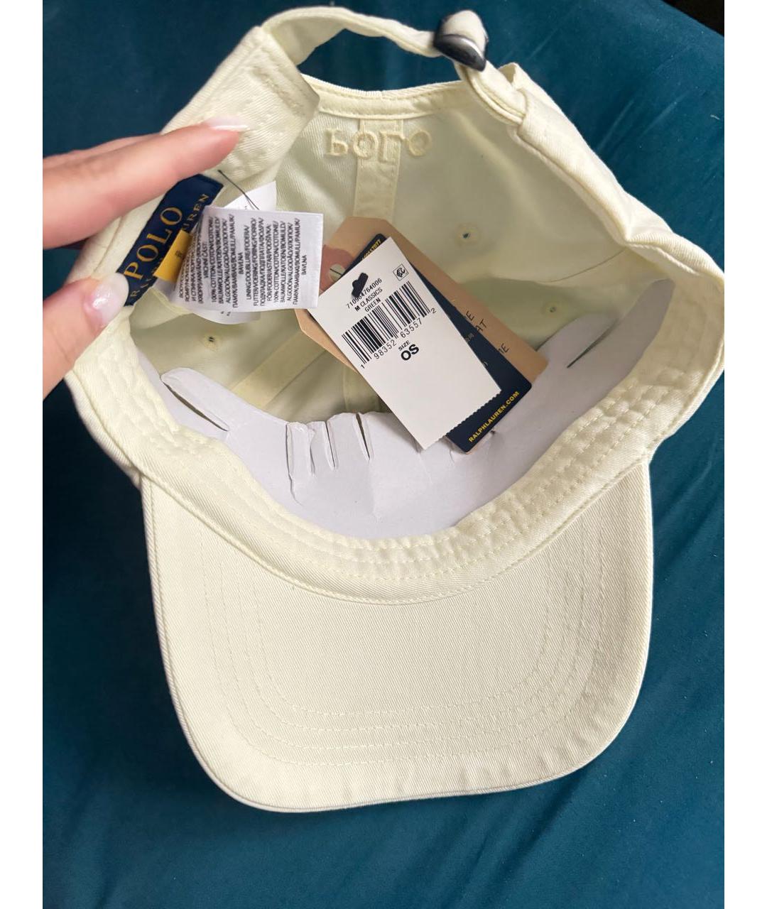 POLO RALPH LAUREN Желтая хлопковая кепка, фото 3