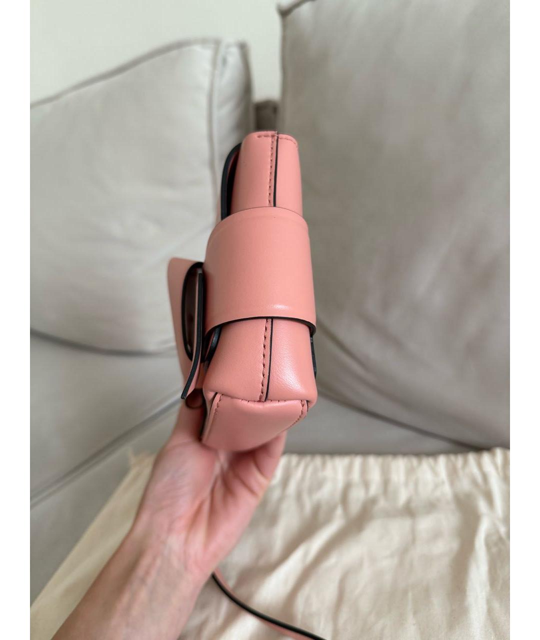 ACNE STUDIOS Коралловая кожаная сумка через плечо, фото 4