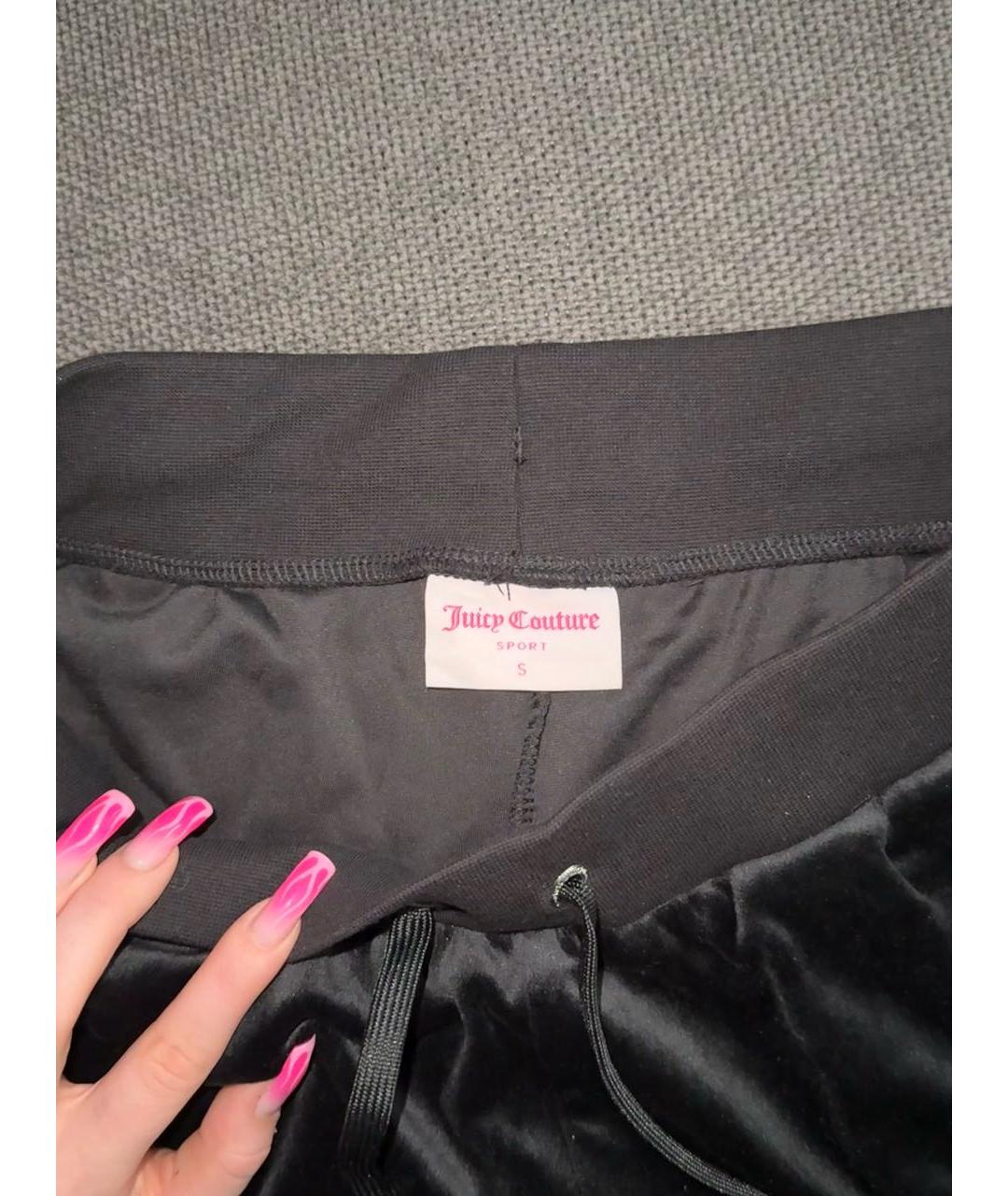 JUICY COUTURE Черный велюровый костюм с брюками, фото 4