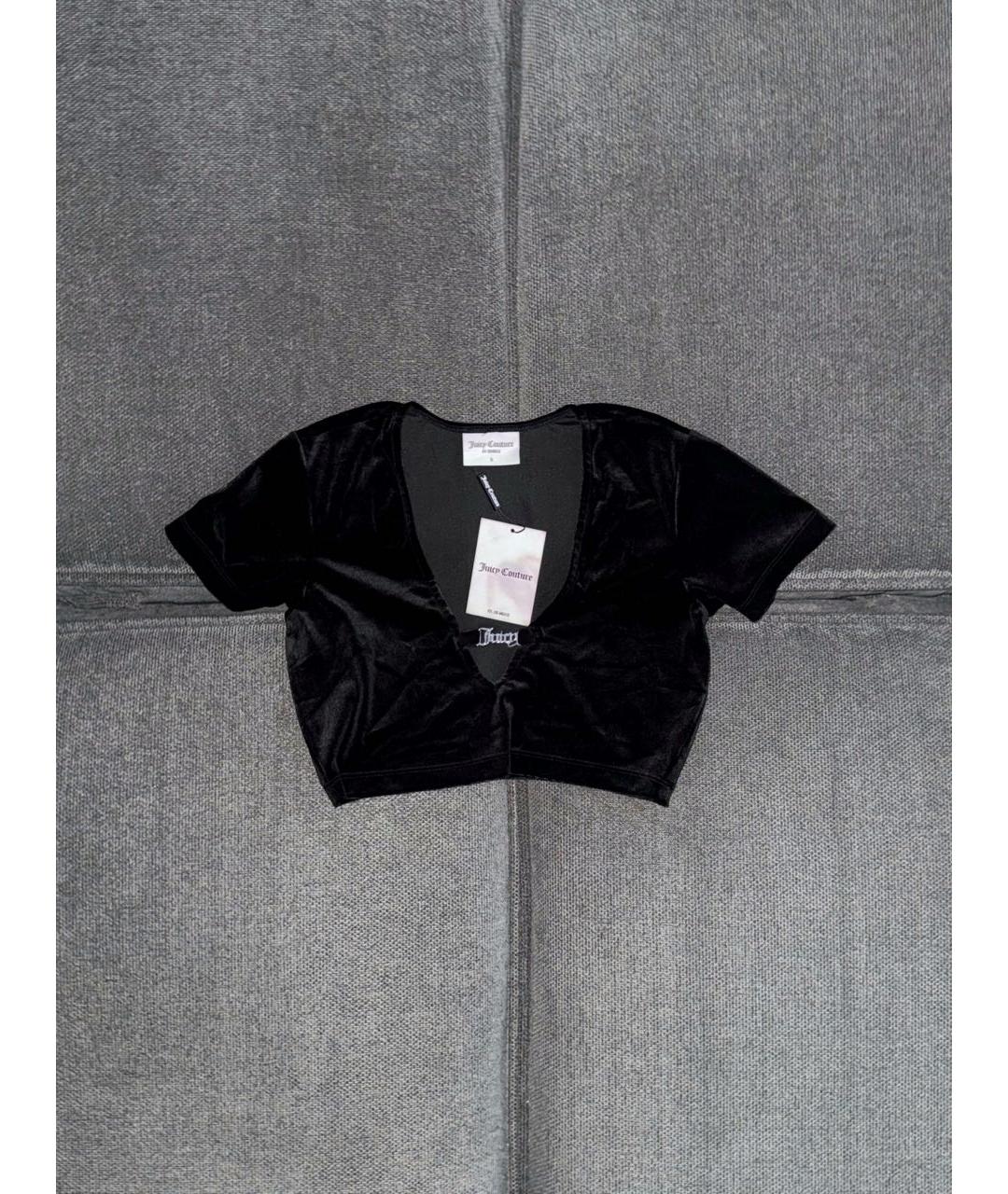 JUICY COUTURE Черный велюровый костюм с брюками, фото 2
