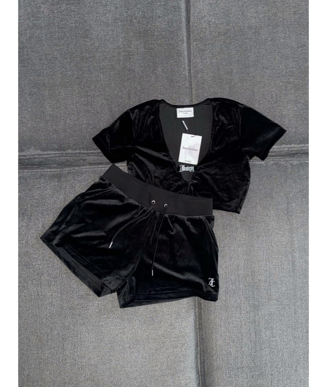 JUICY COUTURE Черный велюровый костюм с брюками, фото 9
