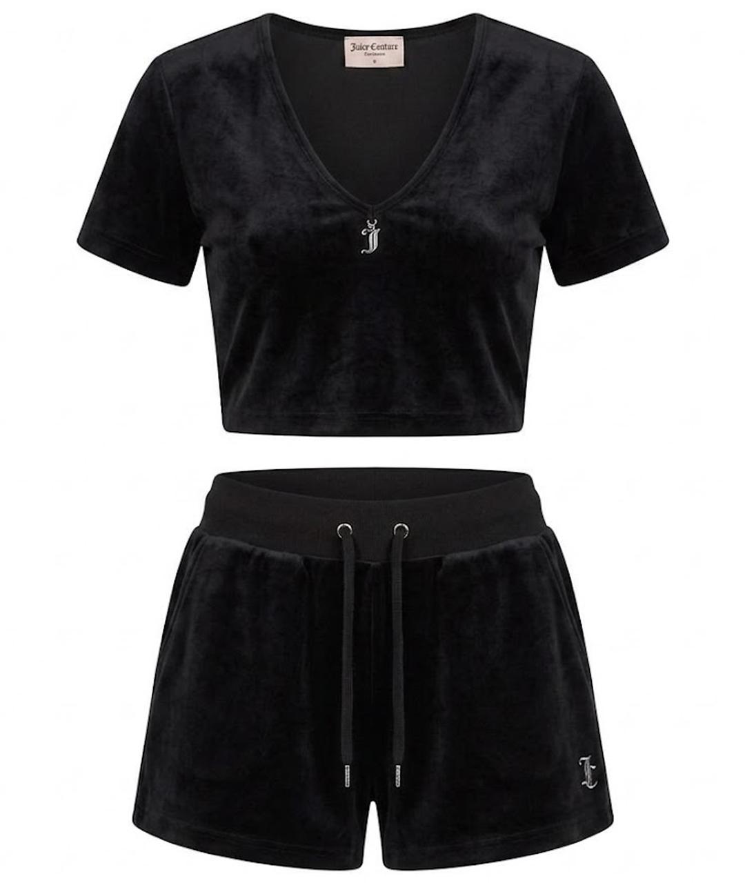 JUICY COUTURE Черный велюровый костюм с брюками, фото 1