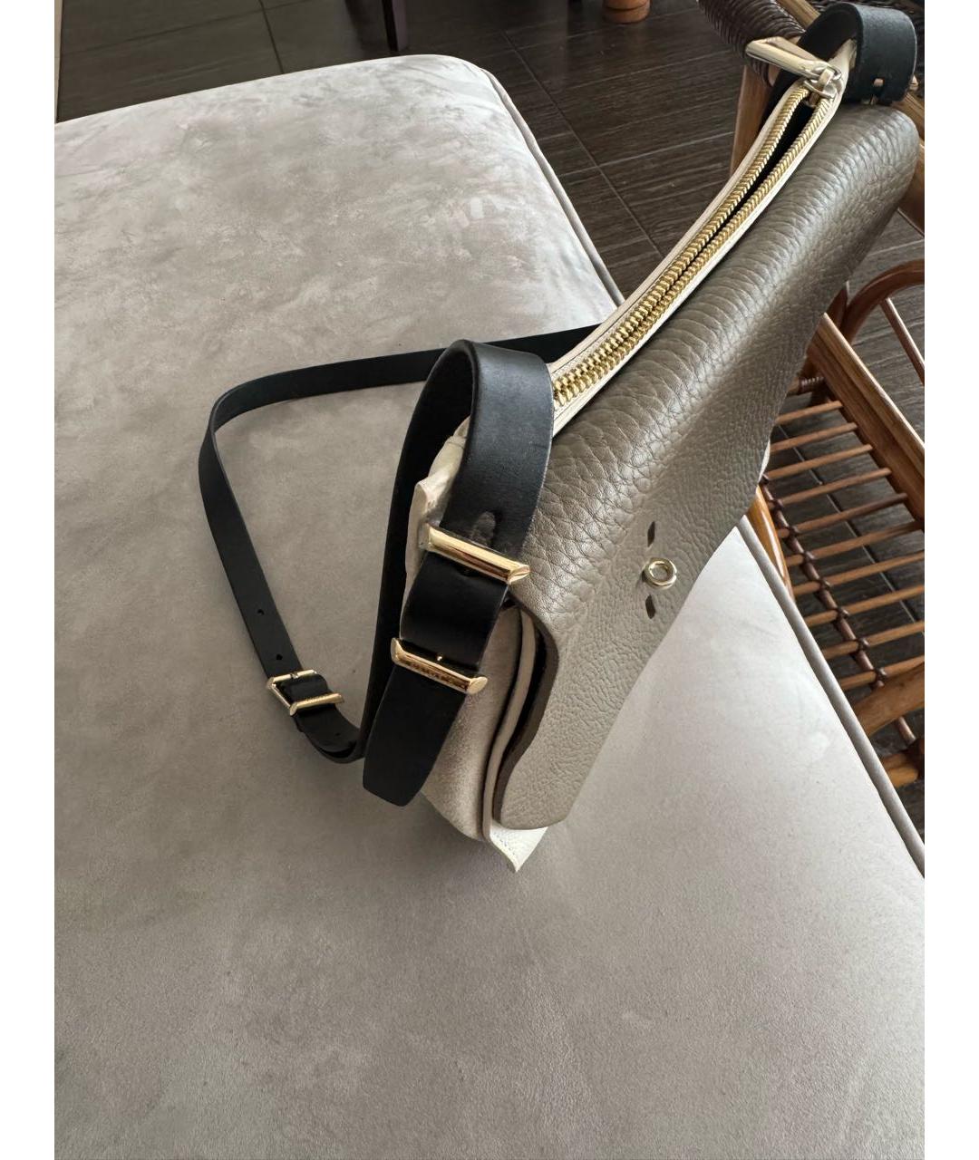 FURLA Бежевая кожаная сумка через плечо, фото 2