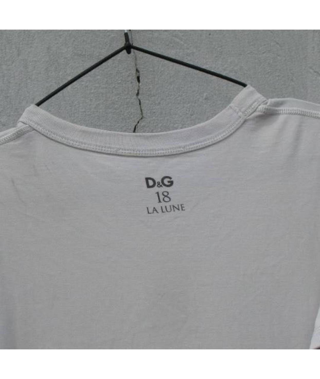 DOLCE&GABBANA Белая хлопковая футболка, фото 4