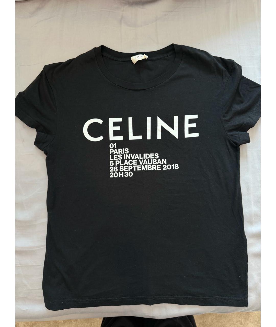 CELINE Черная футболка, фото 6