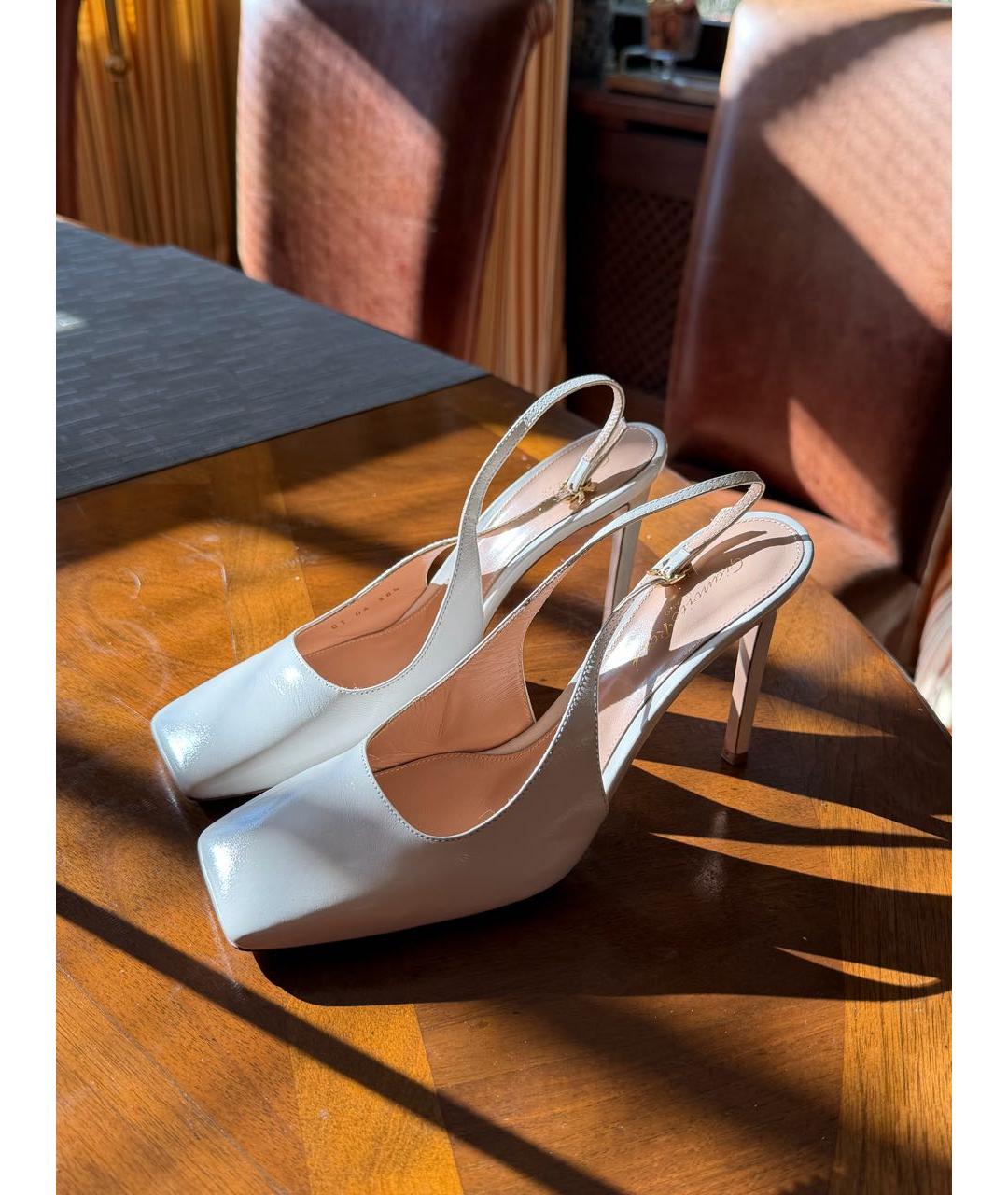 GIANVITO ROSSI Белые кожаные туфли, фото 3