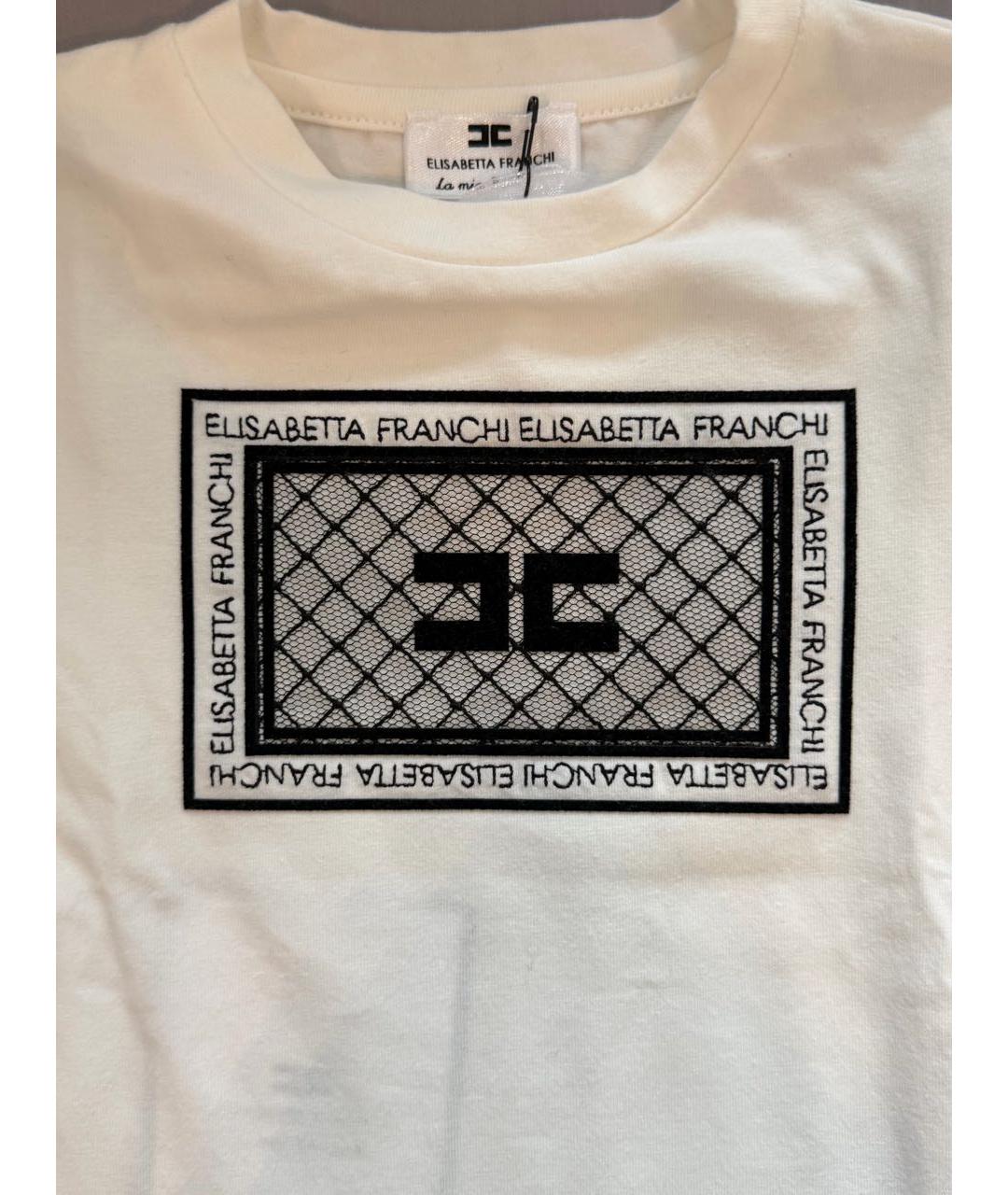 ELISABETTA FRANCHI Белая блузка для девочек, фото 2