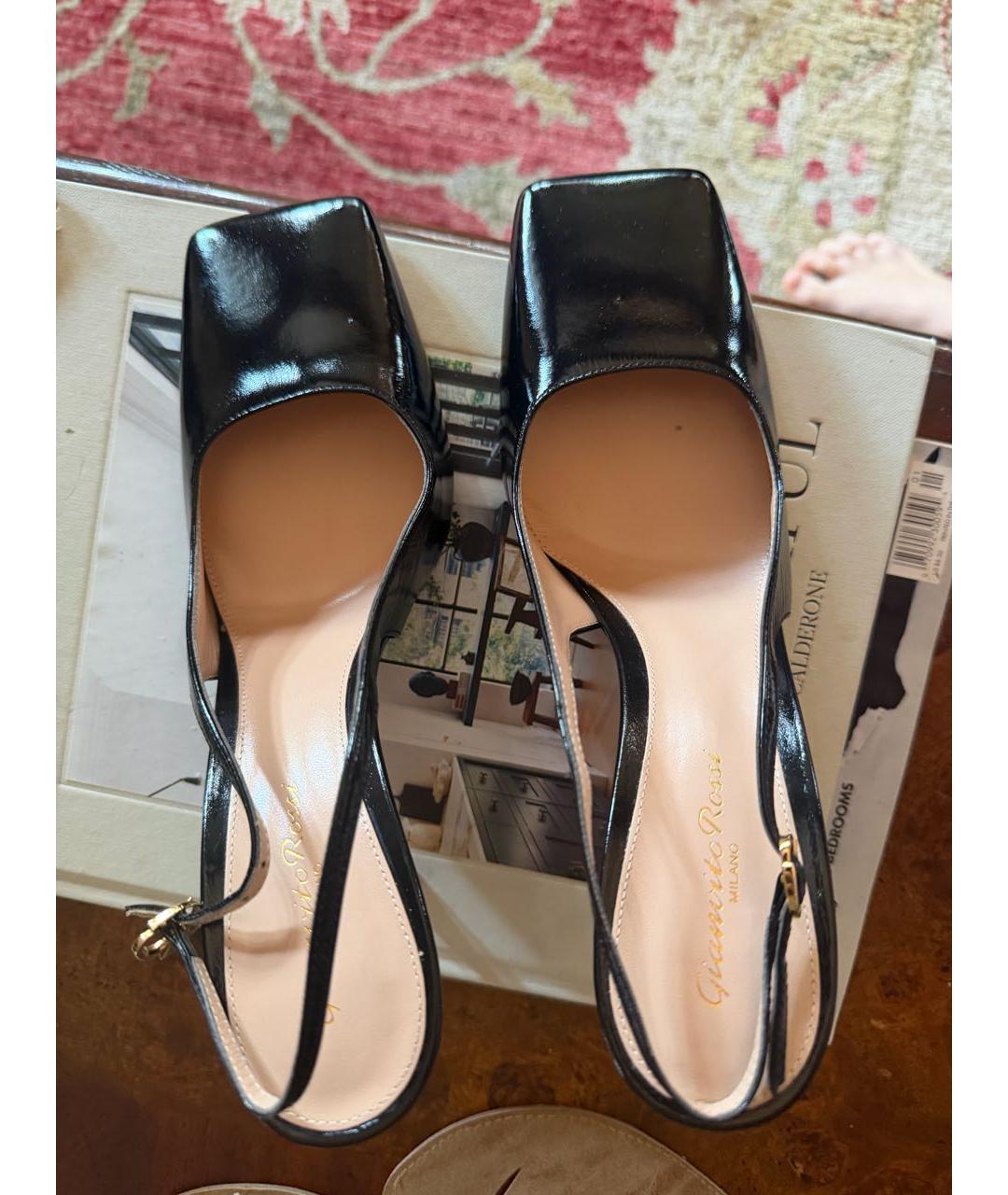 GIANVITO ROSSI Черные кожаные туфли, фото 3