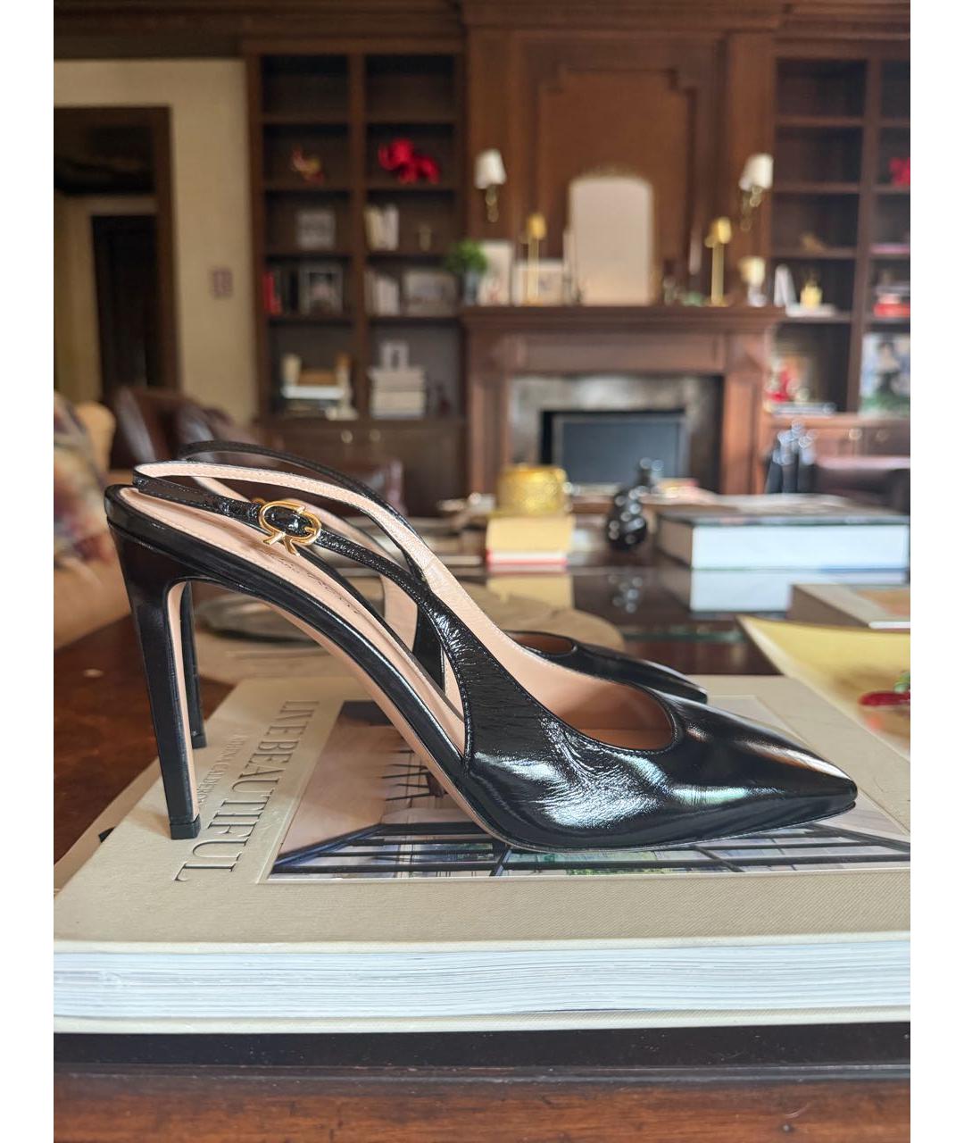 GIANVITO ROSSI Черные кожаные туфли, фото 4