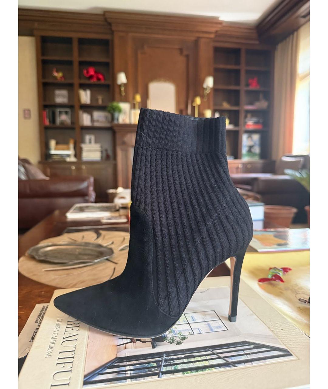 GIANVITO ROSSI Черные текстильные ботильоны, фото 4