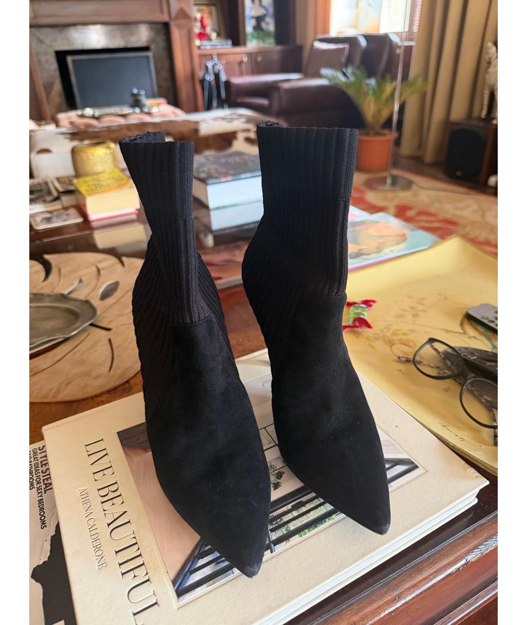 GIANVITO ROSSI Черные текстильные ботильоны, фото 3