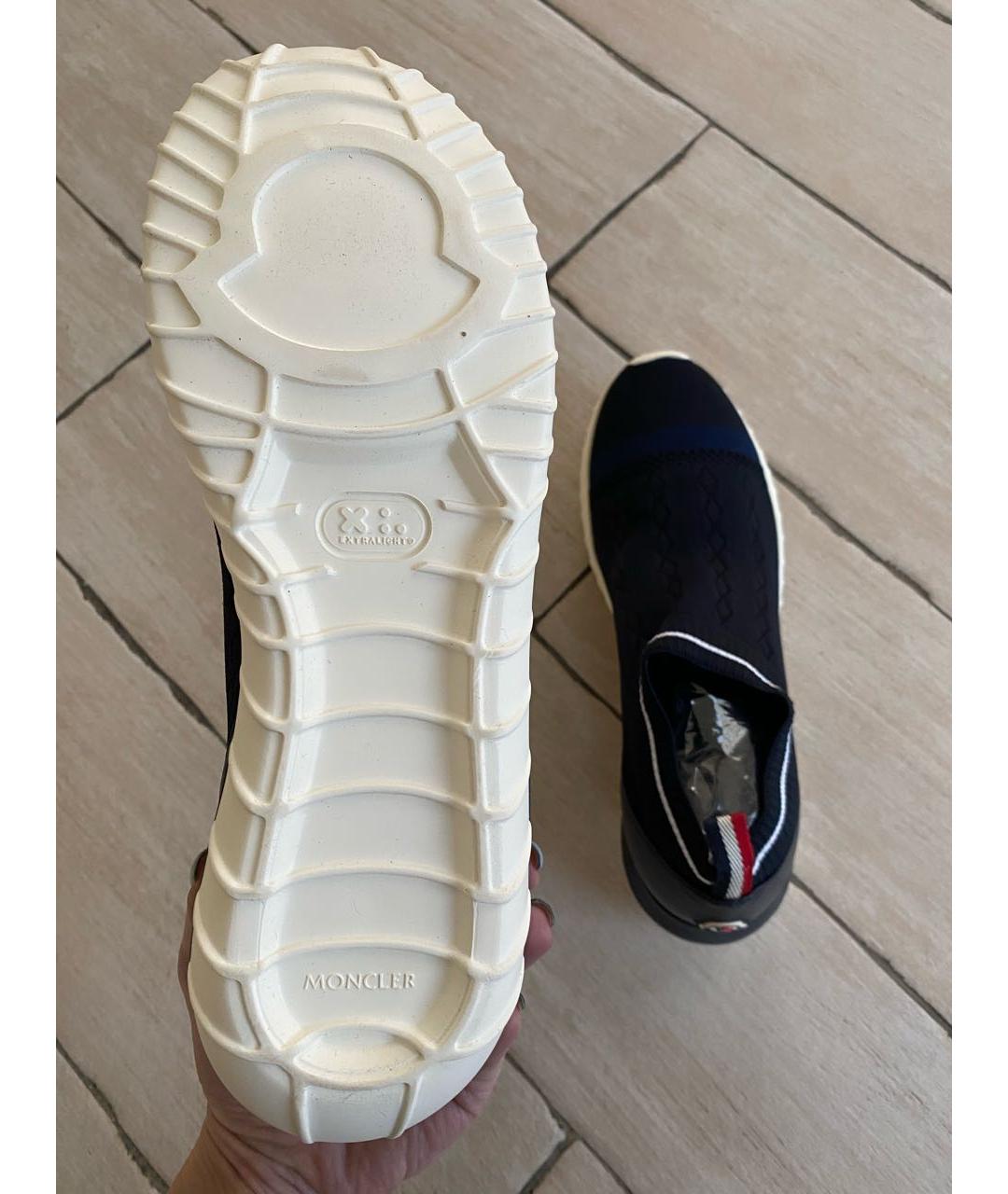 MONCLER Темно-синие кроссовки, фото 7