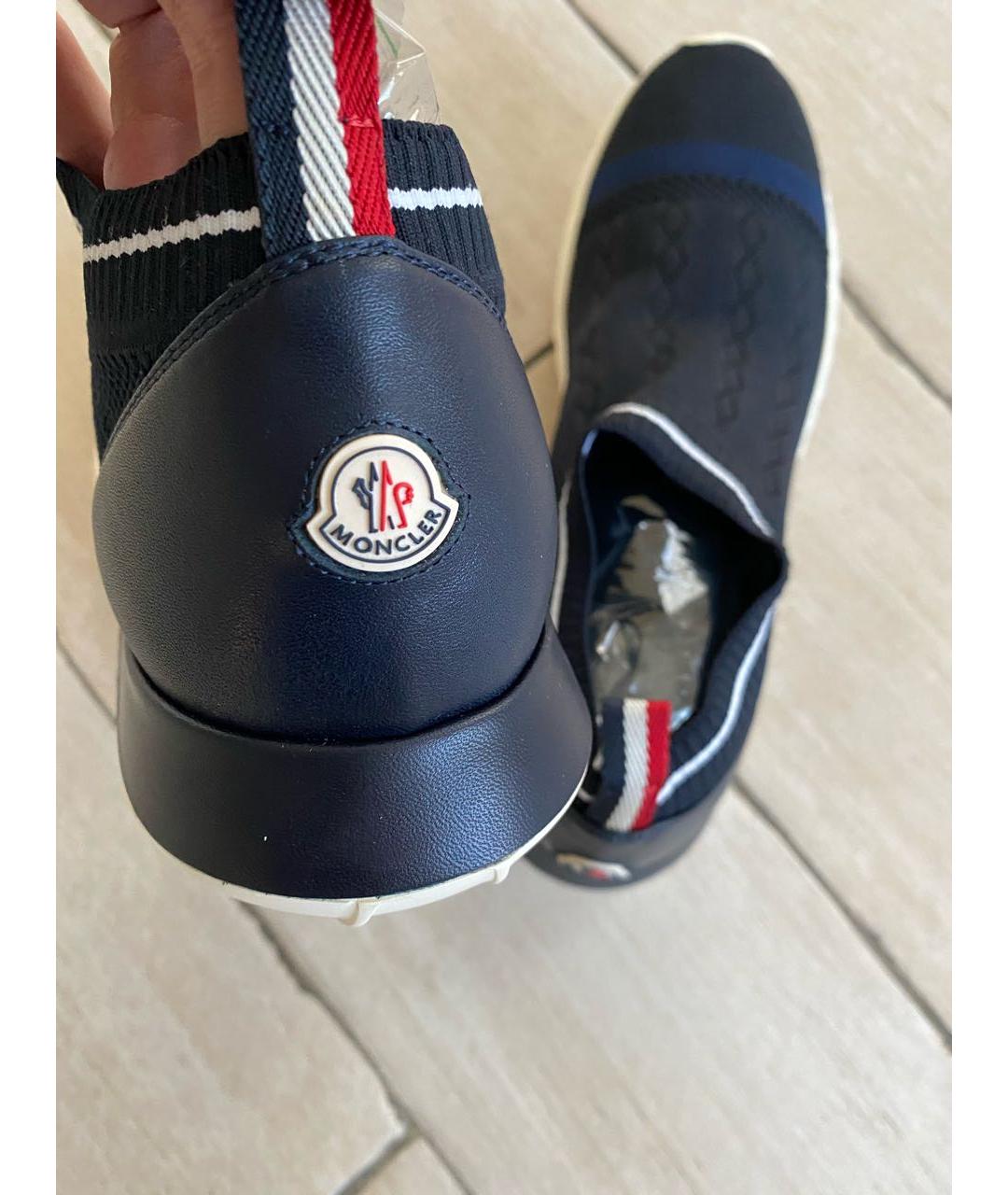 MONCLER Темно-синие кроссовки, фото 6