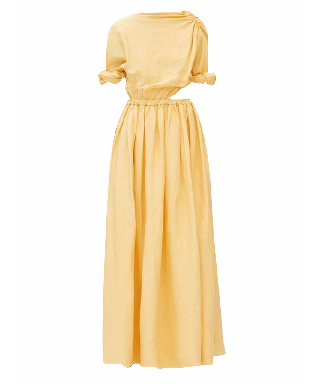 CELINE PRE-OWNED Желтое льняное повседневное платье, фото 1