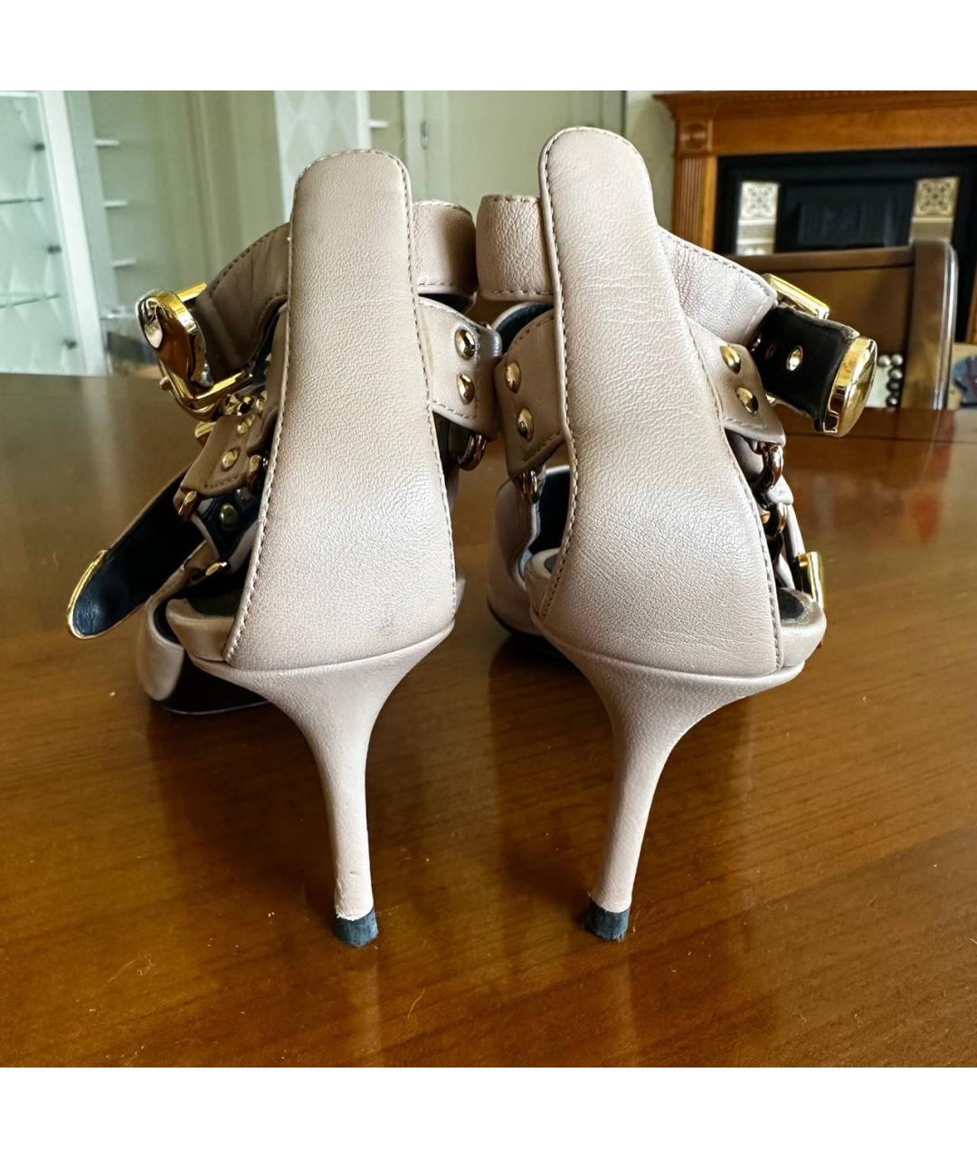 GIUSEPPE ZANOTTI DESIGN Бежевые кожаные туфли, фото 8