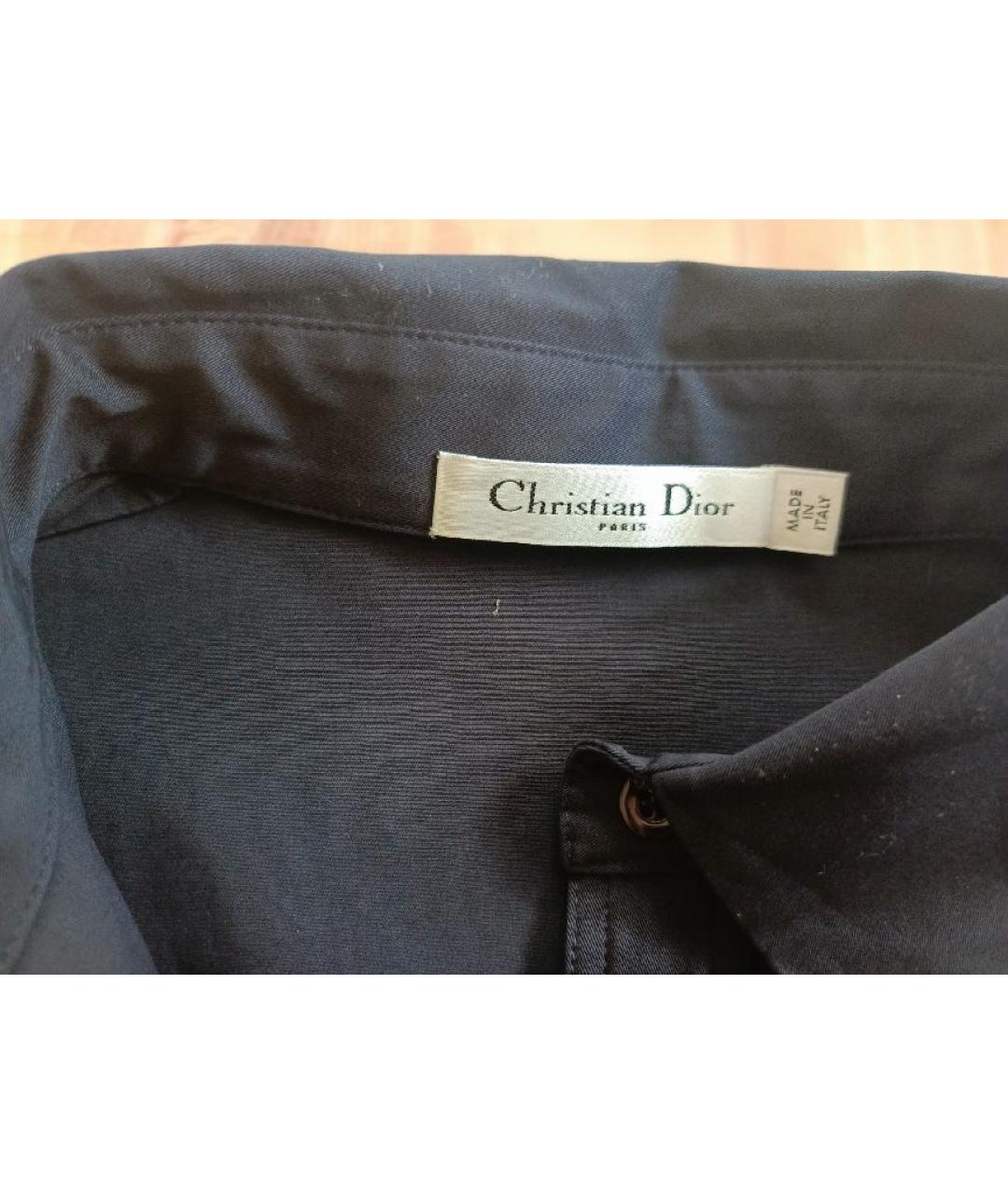 CHRISTIAN DIOR Темно-синее хлопковое повседневное платье, фото 3